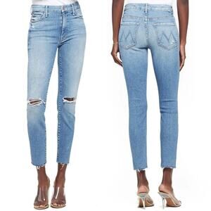 Mother High Waisted Looker Ankle Fray Thrilling Shots Jeans Women’s Size 24